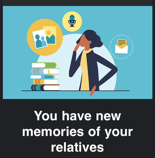 &lsquo;You Have New Memories of Your Relatives&rsquo; Familysearch Email Screenshot - Detail