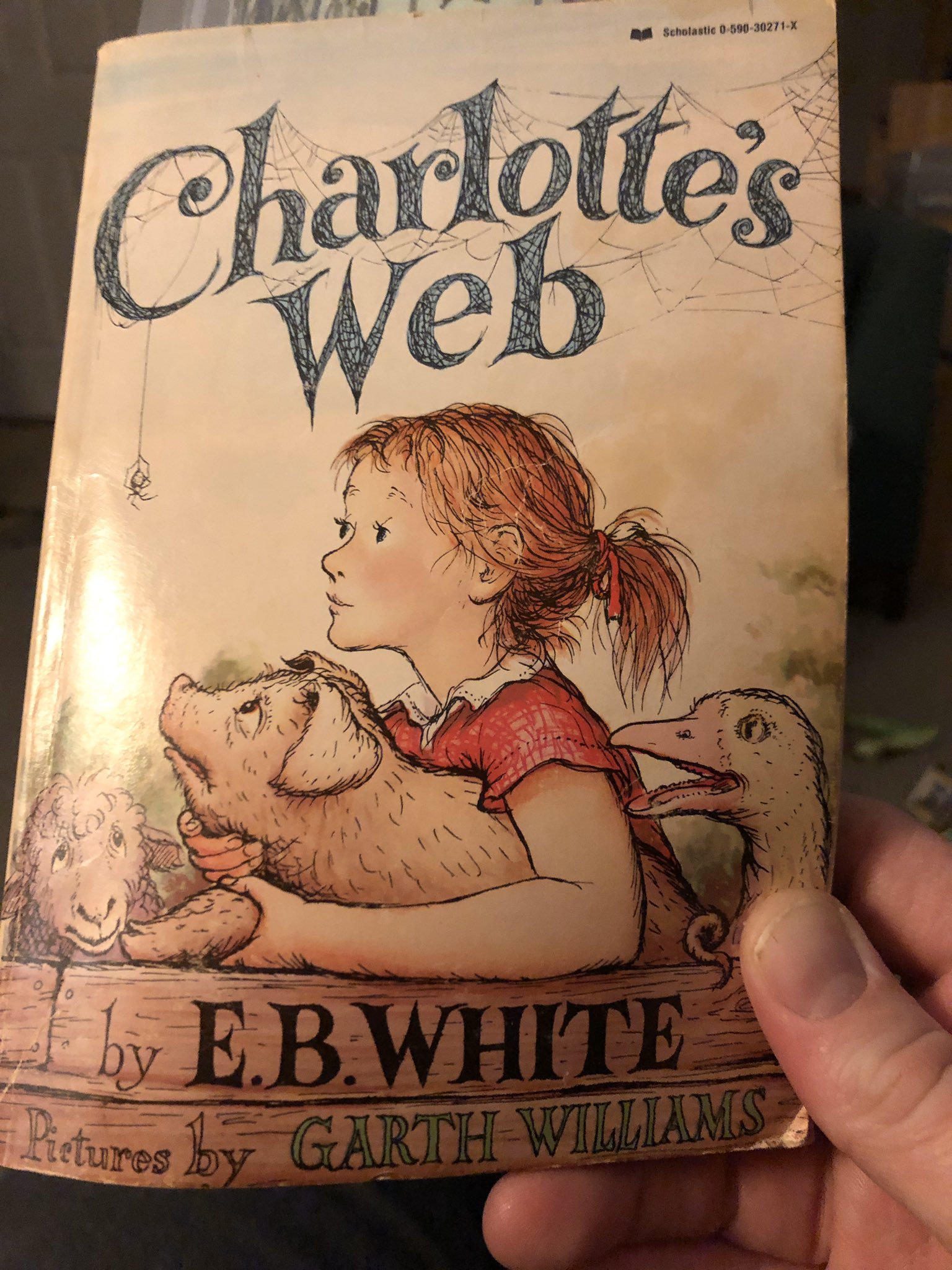 Holding Charlotte&rsquo;s Web in my hand